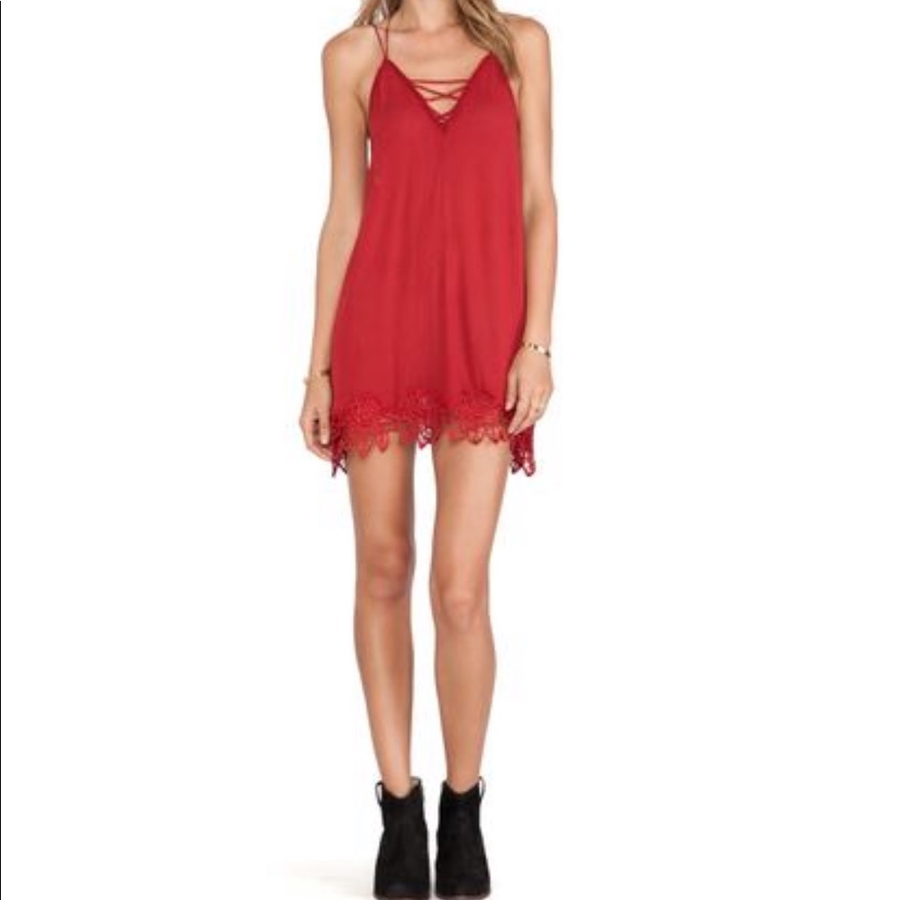 Red Lace Free People - Picture 3 of 12